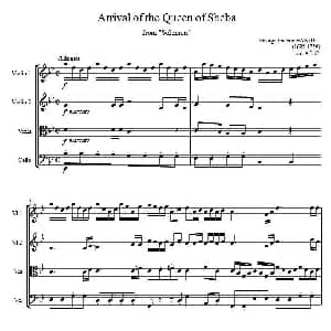 小提琴谱 | Arrival of the Queen of Sheba from "Solomon" 小提琴 钢琴伴奏 亨德尔