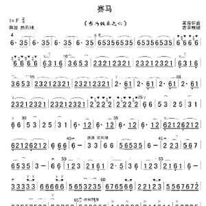 赛马_歌曲简谱_词曲: 黄海怀