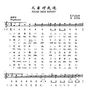 父亲对我说_歌曲简谱