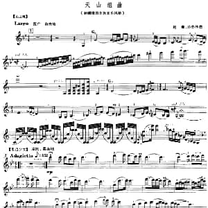 小提琴谱 | 天山组曲 赵薇 孙亦林