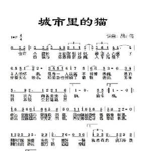 城市里的猫_歌曲简谱_词曲:胡正伟 胡正伟