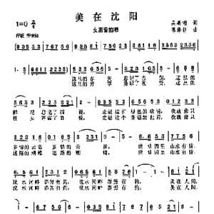 美在沈阳_歌曲简谱_词曲:吴善翎 陈涤非