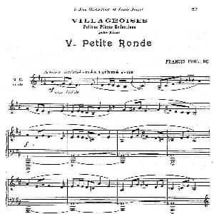 Villageoises 钢琴谱 弗朗西斯 普朗克