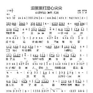 泪蛋蛋打湿心尖尖_歌曲简谱_词曲:贺菊梅 贺菊梅