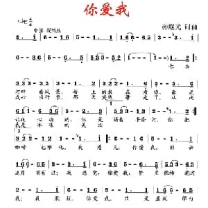 你爱我_通俗唱法乐谱_词曲:孙继光 孙继光