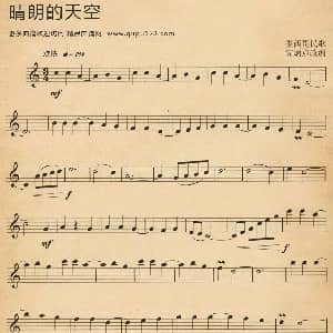 电子琴谱 | 晴朗的天空 高炳点改编版