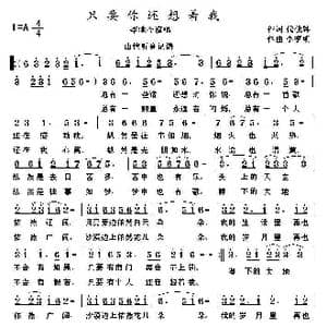 只要你还想着我_歌谱投稿_词曲:代伐钟 李季明
