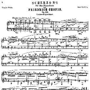 b小调钢琴谐谑曲Op.20 钢琴谱 肖邦