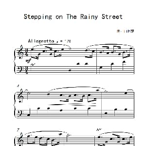 Stepping on The Rainy Street 钢琴谱 白日梦