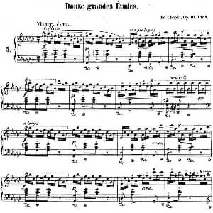 肖邦练习曲5 Op.10 No.5 黑键 降G大调 Gb major Black Key 钢琴谱 肖邦