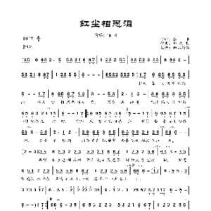 红尘相思泪_歌曲简谱_词曲:张丰 金久哲