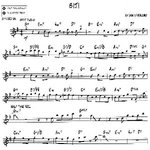 萨克斯谱 | BIJI jazz系列萨克斯谱 sonny rollins