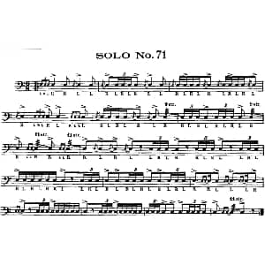 美国军鼓 SOLO No.71 75 爵士鼓谱
