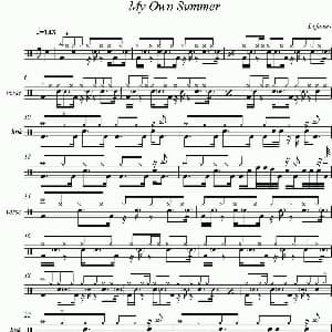 Deftones My own summer 爵士鼓谱