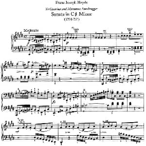 海顿 钢琴奏鸣曲 Hob XVI 36 in C sharp minor 钢琴谱 海顿