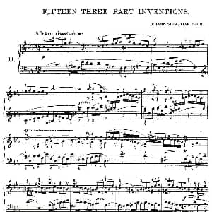 FIFTEEN THREE PART INVETIONS之二 钢琴谱 Bach 巴赫