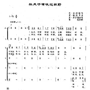 7狂风呼啸穿过田野 俄罗斯 _外国歌谱_词曲:瓦 查别拉 米 格林卡