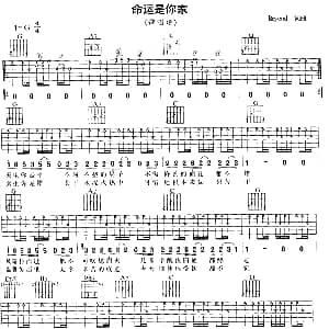 命运是你家 吉他谱 Beyond Beyond Beyond