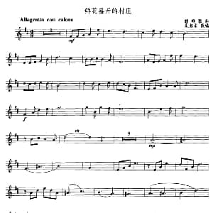 鲜花盛开的村庄 小号 朝鲜歌曲朱起东改编