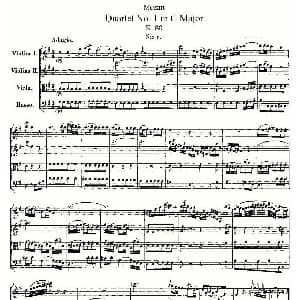 小提琴谱 | Quartet No. 1 in G Major, K. 80 G大调第一弦乐四重奏 奥 莫扎特