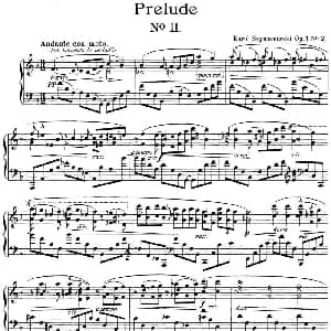 希曼诺夫斯基 9首钢琴前奏曲 Op.1 No.2 钢琴谱 希曼诺夫斯基