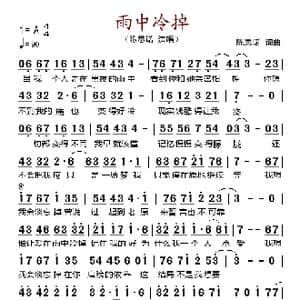 雨中冷掉_歌谱投稿_词曲:陈思诺 陈思诺