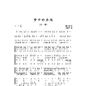 梦中的卓玛_歌曲简谱_词曲:陈道斌 黄耀国