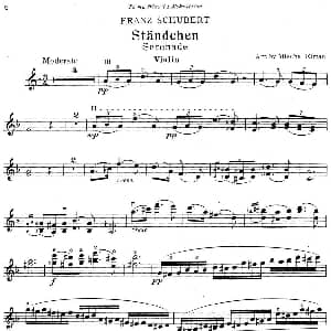 小提琴谱 | Standchen Franz Schubert曲 Mischa Elman改编