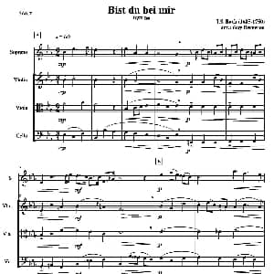 小提琴谱 | Bist du bei mir BWV508 巴赫 Bach