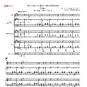 My Love is Like a Red Red Rose Waltz 我的爱就像红红玫瑰