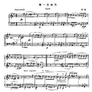 第一次丧失 钢琴谱 舒曼