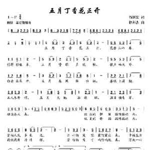 五月丁香花正开_民歌简谱_词曲:谷国宏 徐邦杰