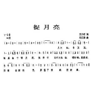 捉月亮_儿歌乐谱_词曲:王月旺 武庆森