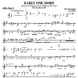 萨克斯谱 | EARLY ONE MORN 第一中音萨克斯分谱