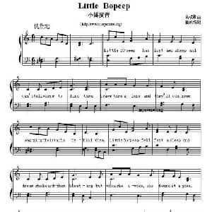 Little Bo peep_外国歌谱_词曲: 董放