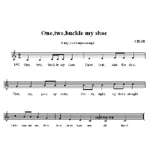 One,two,buckle my shoe _外国歌谱