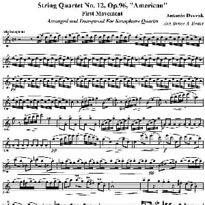 萨克斯谱 | String Quartet No.12 Op.96 四重奏 中音萨克斯分谱