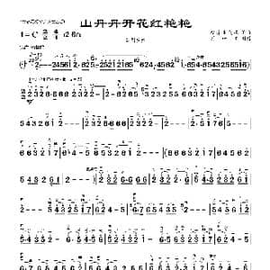 山丹丹开花红艳艳_歌曲简谱_词曲: 赵昕 将巽风