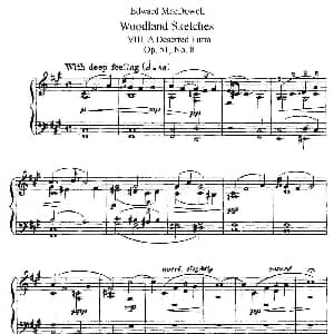 Woodland Sketches Op.51 钢琴谱 爱德华 亚力山大 麦克道威尔