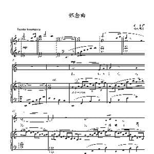 怀念曲 正谱_歌曲简谱_词曲:毛羽 黄永熙