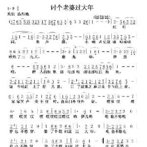讨个老婆过大年_民歌简谱