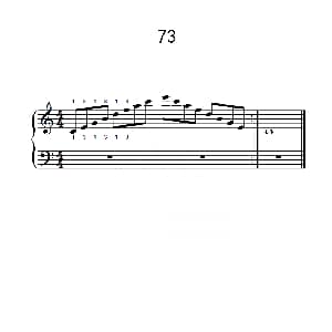 使大指灵活转动的单手练习 73 钢琴谱