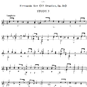Fernando Sor 12 Studies,Op.35 吉他谱