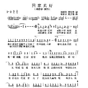 回家真好_通俗唱法乐谱_词曲:刘德华 陈富荣