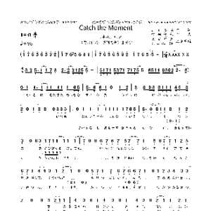 Catch the Moment_歌曲简谱_词曲:LiSA 田渊智也