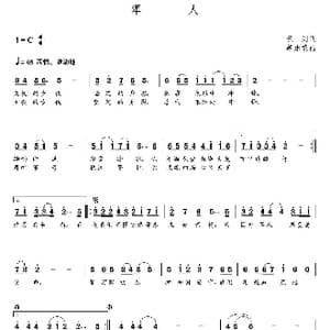军人_歌曲简谱_词曲:云剑 朝乐蒙