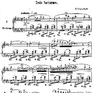 Trois Nocturnes Op.9 钢琴谱 弗雷德里克 弗朗索瓦 肖邦