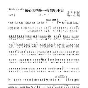 ​伤心的情歌一夜都唱不完_歌曲简谱_词曲:梁文正 徐一鸣