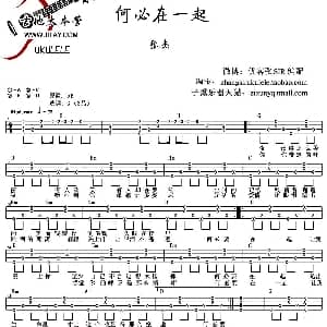 何必在一起 吉他谱 张杰 优客张SIR