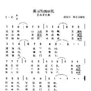 美丽的西尼托_歌曲简谱_词曲:墨西哥民歌 赵金平 陈小文 译配